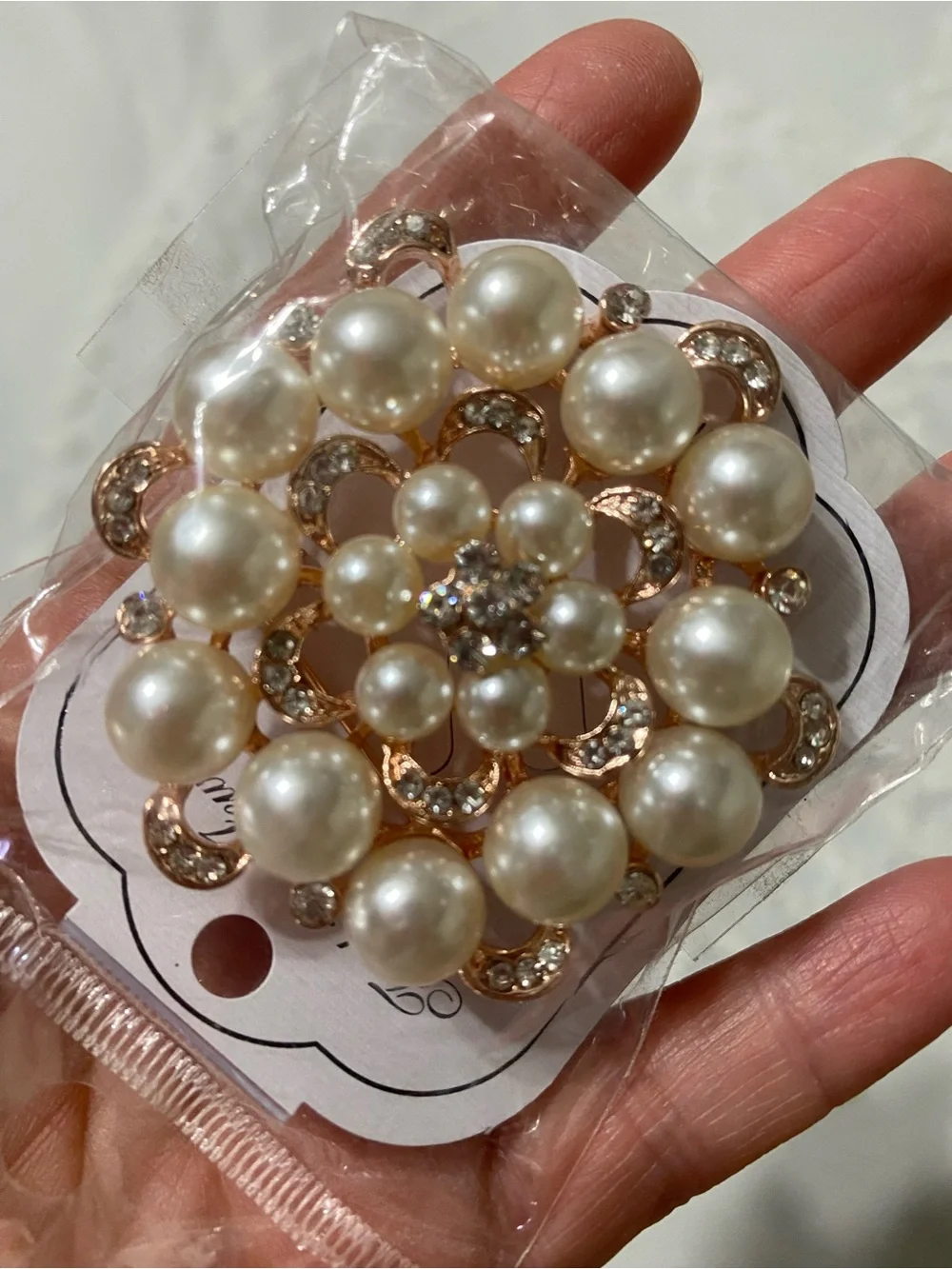 Rose Gold Floral Pearl Hair Pins - Women Accessories